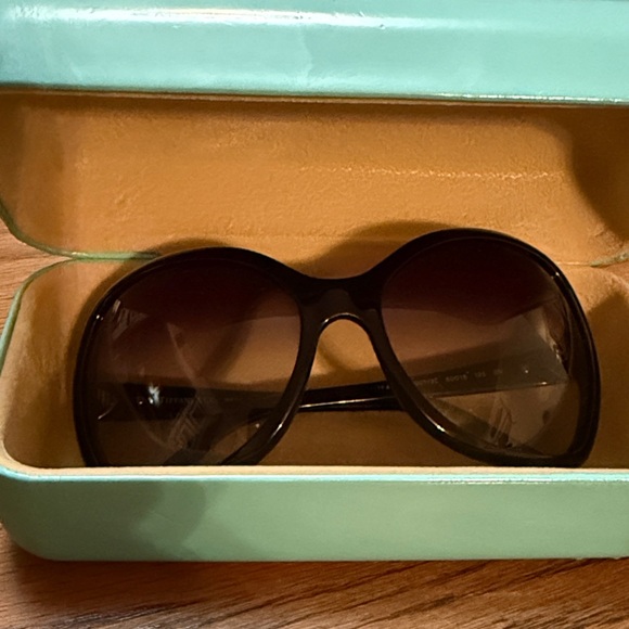 Tiffany & Co. Black Sunglasses with Blue Case - Picture 6 of 6
